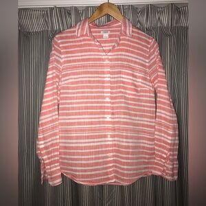 J. Crew- Womens 100% Cotton Button Down Shirt